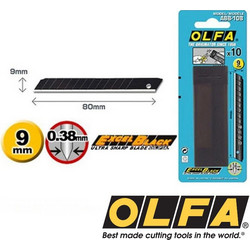 OLFA ABB-10B Ανταλλακτικό μαχαίρι 9mm μαυρο 10τεμ