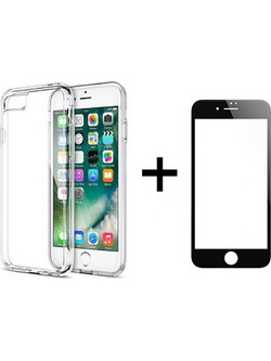 Remax Crystal Glass Protector with soft edges + Case for iPhone 6/6S Black 52238