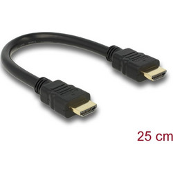 DeLOCK Καλώδιο HDMI Male to HDMI Male 0.25m Black