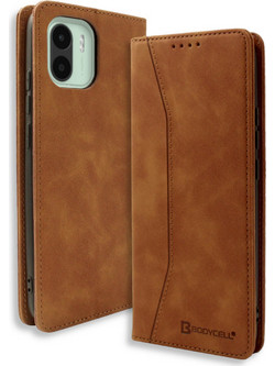 Bodycell Pu Leather Book Case Brown (Xiaomi Redmi A1)