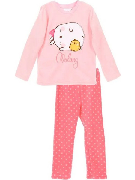 Κοριτσιών Πιτζάμα χειμερινή fleece, Molang, Χρώμα Ροζ