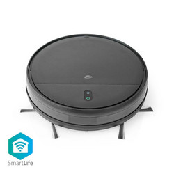 Nedis Wi-FiVCR001CBK Σκούπα Ρομπότ για Σκούπισμα & Σφουγγάρισμα με Χαρτογράφηση και Wi-Fi