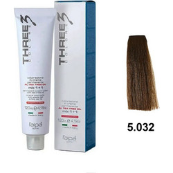 Faipa Three Color 5.032 Καστανό Ανοιχτό Σοκολατί Μόνιμη Βαφή Μαλλιών 120ml