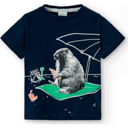 Boboli Παιδικό T-Shirt Κοντομάνικο Navy Μπλε 396042-2440