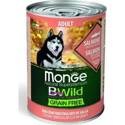 Monge Bwild Grain Free Adult Chunks in Gravy Salmon 400gr