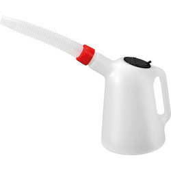 ΔΟΧΕΙΟ ΠΛΑΣΤΙΚΟ (HDPE) ΓΙΑ ΜΕΤΑΦΟΡΑ ΛΑΔΙΟΥ ΜΕ ΕΥΚΑΜΠΤΟ ΜΑΚΡΥ ΣΤΟΜΙΟ ΚΑΙ ΚΑΠΑΚΙ ΛΕΥΚΟ 1000ml LAMPA - 1 TEM. L6708.0