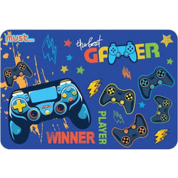 Παιδικό Σουπλά Πλαστικό Must The Best Gamer 29x43cm Πολύχρωμο 585181