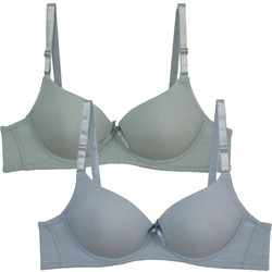 2 Pack linear σουτιέν B Cup με μπανέλα γαλάζιο - μέντα