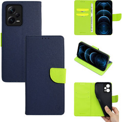 Θήκη Βιβλίο Sonique Trend Book Xiaomi Redmi Note 12 Pro Plus Σκούρο Μπλε / Λαχανί