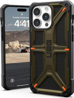 UAG Monarch Series Back Cover Kevlar Element Green (iPhone 15 Pro Max)
