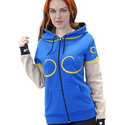 Street Fighter Chun-Li Γυναικεία Ζακέτα Φούτερ με Κουκούλα