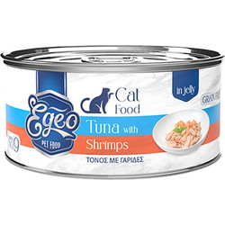 Egeo Pet Food Adult Grain Free with Tuna & Shrimps in Jelly 85gr