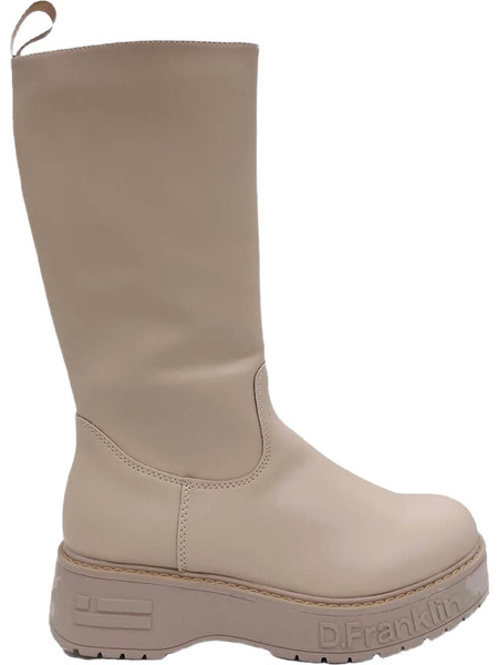 Μπότες D.FRANKLIN DFSH110043 BOOTS GUMME TRACK BEIGE