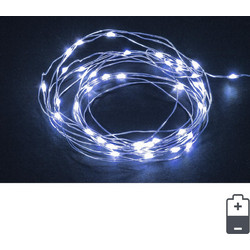Bizzotto Classic 30 Χριστουγεννιάτικα Λαμπάκια MicroLED Μπαταρίας Ουδέτερο Λευκό 3.2m