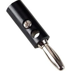Powertech βύσμα μπανάνα plug CAB-V038, αρσενικό, 4.5mm, μαύρο, 4τμχ