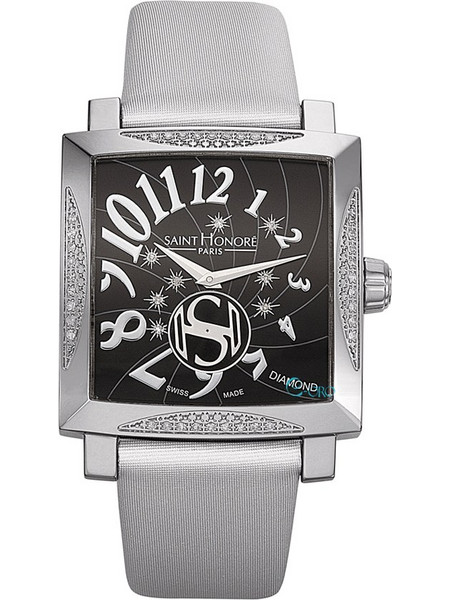 Saint Honore Orsay Grand Lady Diamond Γυναικείο Ρολόι με Ασημί Δερμάτινο Λουράκι 8630321NBDN