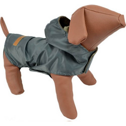Woofmoda Αδιάβροχο Μπουφάν Σκύλου Με Κουκούλα Γκρι M