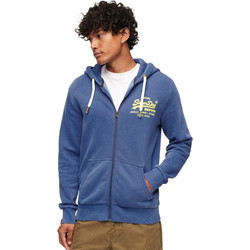 Superdry Ανδρική Ζακέτα Φούτερ με Κουκούλα και Φερμουάρ Μπλε M2013392A-LN7