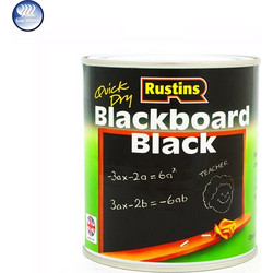 Χρώμα κιμωλίας για μαυροπίνακα, Rustins Blackboard Black, μαύρο, ματ, 250ml Μαύρο 0,250 litre