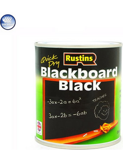 Χρώμα κιμωλίας για μαυροπίνακα, Rustins Blackboard Black, μαύρο, ματ, 250ml Μαύρο 0,250 litre