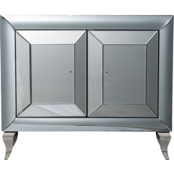 Artekko Sherde MDF Wood and Mirror Storage Cabinet (100x39x86)cm