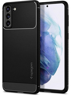 Spigen Rugged Armor Silicone Back Cover Matte Black (Galaxy S21)