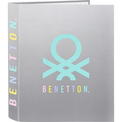 Φάκελος δακτυλίου Benetton Silver Ασημί A4 27 x 33 x 6 cm