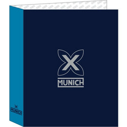Φάκελος δακτυλίου Munich Nautic Ναυτικό Μπλε A4 27 x 33 x 6 cm