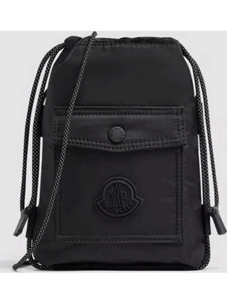 Moncler Makaio Ανδρική Τσάντα Ώμου Μαύρη 18x2x23cm