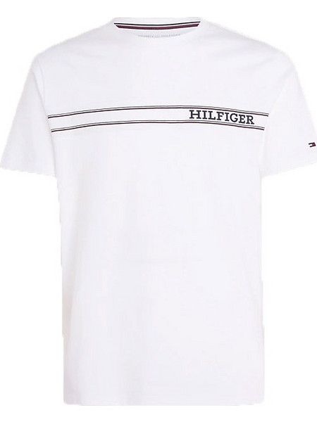 Ανδρικό Logo Stripe T-Shirt Tommy Hilfiger UM0UM03196-YBR Λευκό
