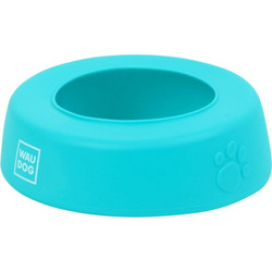 Μπολ Φαγητού & Νερού για Σκύλους και Γάτες Waudog Silicone No Splash 1L Τιρκουάζ