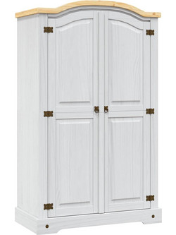vidaXL Δίφυλλη Ντουλάπα Ρούχων Λευκή 101x52x170cm 282620