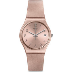 Swatch Pinkbaya Γυναικείο Ρολόι με Ροζ Χρυσό Καουτσούκ Λουράκι GP403