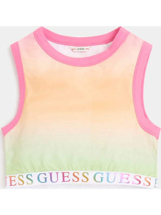 Guess Παιδικό Crop Top Αμάνικο Πολύχρωμο J2RI30KAZM0-F4RN