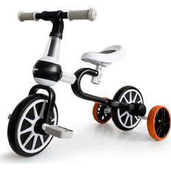 Ecotoys 4 σε 1 Παιδικό Ποδήλατο Ισορροπίας Μαύρο Λευκό