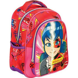 Gim Ladybug Girl Power Σχολική Τσάντα Πλάτης Νηπιαγωγείου Κόκκινη 346-05054