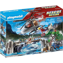 Playmobil Rescue Action Επιχείρηση Διάσωσης Μοτοσικλετιστή στο Βουνό για 5-12 Ετών 70663