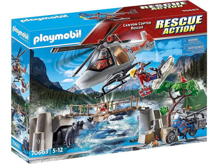 Playmobil Rescue Action Επιχείρηση Διάσωσης Μοτοσικλετιστή στο Βουνό για 5-12 Ετών 70663