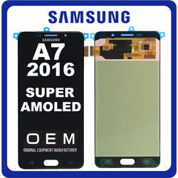 Samsung Galaxy A7 (2016) (SM-A710F, SM-A710S) Super AMOLED LCD Οθόνη + Touch Screen Digitizer Black