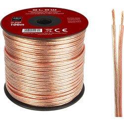295474 Καλώδιο μεγαφωνικό 2x2,50mm διάφανο 100m BLOW (ΣΕΤ 100 ΤΕΜΑΧΙΩΝ)