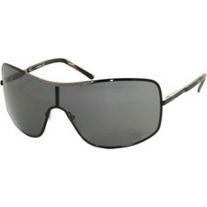 Max Mara MM896 Ανδρικά Γυαλιά Ηλίου Μάσκα Μεταλλικά Μαύρα με Μαύρο Polarized Φακό