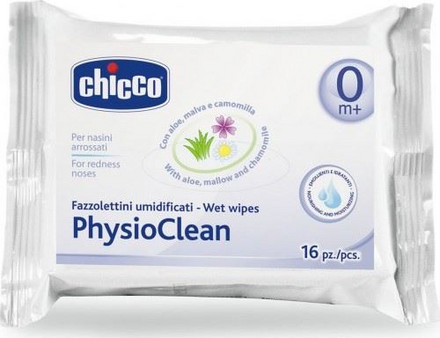 Chicco PhysioClean Wet Wipes 16τμχ