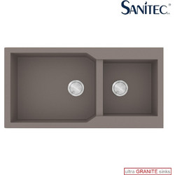 Sanitec Ultra Granite 803 Υποκαθήμενος Νεροχύτης Γρανίτη Αντιστρεφόμενος Ματ Sienna 98x50cm