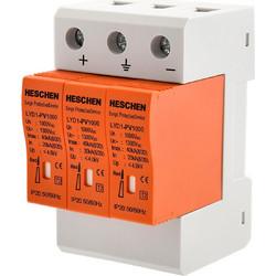Heschen Surge Protection Device for PV, LYD1-PV1000, 3P 1000VDC 20KA, 35mm DIN Rail Mount