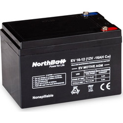 Επαναφορτιζόμενη μπαταρία NorthBatt EV16-12 , 12V 16Ah