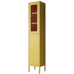 Ντουλάπι μεταλλικό Nextdeco με 2 πόρτες κίτρινο Υ180x35x30εκ