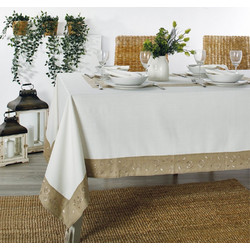 Σετ Τραπεζαρίας Με Κέντημα 467 Cotton White Egg 7Τεμ