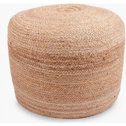 Calma House - Στρογγυλό Πουφ Ural Natural 50x35cm