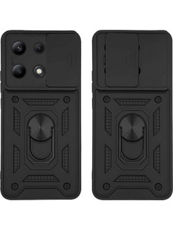Sonique Ring Armor CamPro Back Cover Black (Xiaomi Redmi Note 13 Pro 4G / Poco M6 Pro 4G)