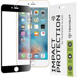 Techsuit 111D Full Glue Tempered Glass iPhone 6 Plus / 6s Plus Μαύρο